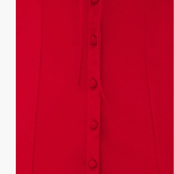 House of CB Red Button-Up Lace Chemise - Picture 6 of 9